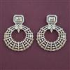 American Diamond Classic Earring with Rhodium Plating 2 Tone Plating