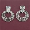American Diamond Classic Earring with Rhodium Plating 2 Tone Plating