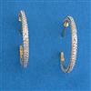 American Diamond Classic Earring with Rhodium Plating 2 Tone Plating