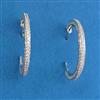 American Diamond Classic Earring with Rhodium Plating 2 Tone Plating