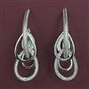 American Diamond Classic Earring with Rhodium Plating 2 Tone Plating