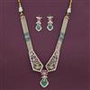 American Diamond Pearl Necklace with Carat Plating