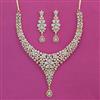 American Diamond Classic Necklace with Rhodium Plating 2 Tone Plating Mehndi Plating
