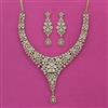 American Diamond Classic Necklace with Rhodium Plating 2 Tone Plating Mehndi Plating
