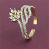 American Diamond Adjustable Ring with Rhodium Plating 2 Tone Plating Mehndi Plating