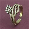 American Diamond Adjustable Ring with Rhodium Plating 2 Tone Plating Mehndi Plating