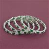 American Diamond Classic Bangles with Rhodium Plating