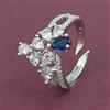 American Diamond Adjustable Ring with Rhodium Plating
