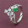 American Diamond Adjustable Ring with Rhodium Plating