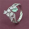 American Diamond Adjustable Ring with Rhodium Plating