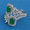 American Diamond Adjustable Ring with Rhodium Plating