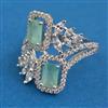 American Diamond Adjustable Ring with Rhodium Plating