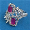 American Diamond Adjustable Ring with Rhodium Plating