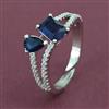 American Diamond Adjustable Ring with Rhodium Plating