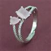American Diamond Adjustable Ring with Rhodium Plating