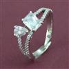 American Diamond Adjustable Ring with Rhodium Plating