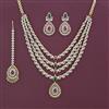 American Diamond Layered Necklace with 2 Tone Plating