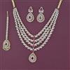 American Diamond Layered Necklace with 2 Tone Plating