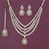 American Diamond Layered Necklace with 2 Tone Plating