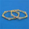 American Diamond Classic Bangles with 2 Tone Plating