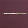 American Diamond Pearl Bracelet with Rhodium Plating Gold Plating