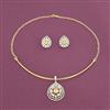 American Diamond Classic Pendant Set with 2 Tone Plating
