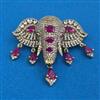 American Diamond Animal Brooch with Mehndi Plating