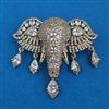 American Diamond Animal Brooch with Mehndi Plating