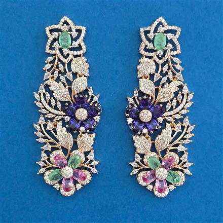 American Diamond Classic Earring with Carat Plating