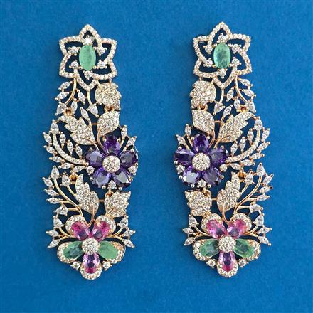 American Diamond Hazoorilal Earring with Carat Plating