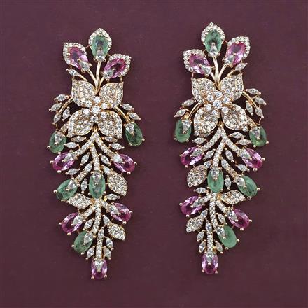 American Diamond Hazoorilal Earring with Carat Plating