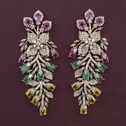 American Diamond Classic Earring with Carat Plating