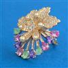 American Diamond Adjustable Ring with Carat Plating