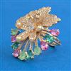 American Diamond Adjustable Ring with Carat Plating