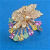 American Diamond Adjustable Ring with Carat Plating