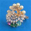 American Diamond Adjustable Ring with Carat Plating