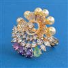 American Diamond Adjustable Ring with Carat Plating