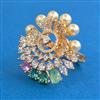 American Diamond Adjustable Ring with Carat Plating