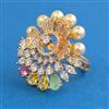 American Diamond Adjustable Ring with Carat Plating