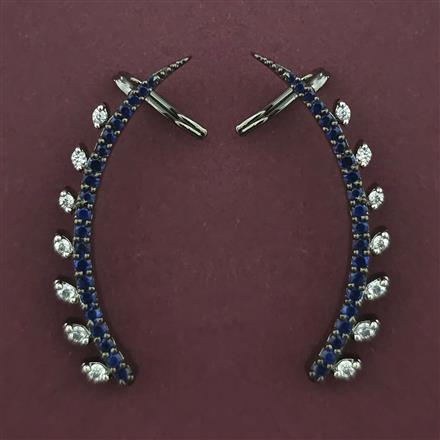 American Diamond Earcuff with Black Plating