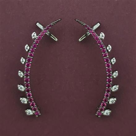 American Diamond Earcuff with Black Plating