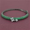 American Diamond Openable kada with Black Plating