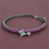 American Diamond Openable kada with Black Plating