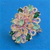 American Diamond Adjustable Ring with Carat Plating