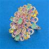 American Diamond Adjustable Ring with Carat Plating