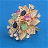 American Diamond Adjustable Ring with Carat Plating