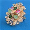 American Diamond Adjustable Ring with Carat Plating