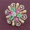 American Diamond Adjustable Ring with Carat Plating