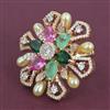 American Diamond Adjustable Ring with Carat Plating