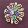 American Diamond Adjustable Ring with Carat Plating